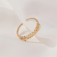 Thin Open Gold Zodiac Rings