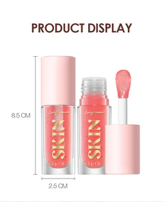 LANGMANNI Lip Oil,No-Sticky Gloss Lip Balm Lip Care,Fruit Flavoured Lip Oil For Dry Lip's Moisturizing Hydrating And Nourishing (Strawberry+Coco) (Strawberry+Coco)