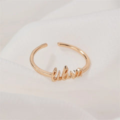 Thin Open Gold Zodiac Rings