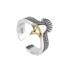 Adjustable Eagle Wings Ring Stylish Personal Jewelry