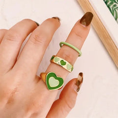 Vintage Embrace Hands Rings Set