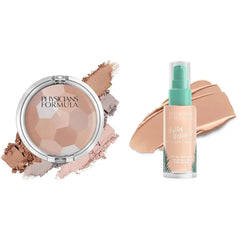 Physicians Formula Setting Powder Palette Multi-Colored Pressed Finishing Powder & Butter Believe It! Foundation + Concealer Light | Dermatologist Tested, Clinicially Tested Translucent Powder + Formula Butter