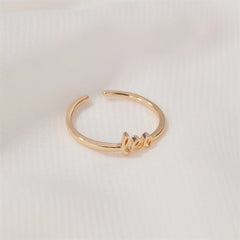 Thin Open Gold Zodiac Rings