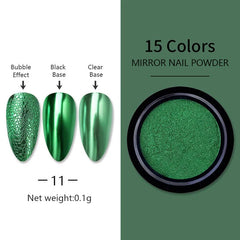 Metallic Mirror Nail Art Pigment Powder