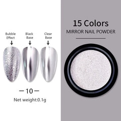 Metallic Mirror Nail Art Pigment Powder