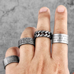 Vintage Black Stainless Steel Rings