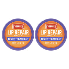 O'Keeffe's Lip Repair Night Treatment Lip Balm, 0.25 Ounce Jar, (Pack of 2) 2 - Pack